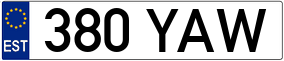 Trailer License Plate